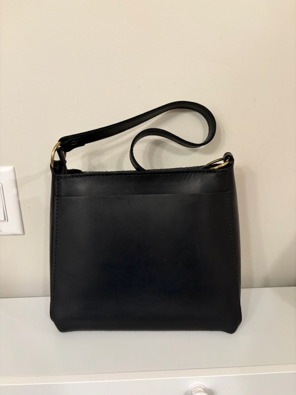 Portland leather triangle bag